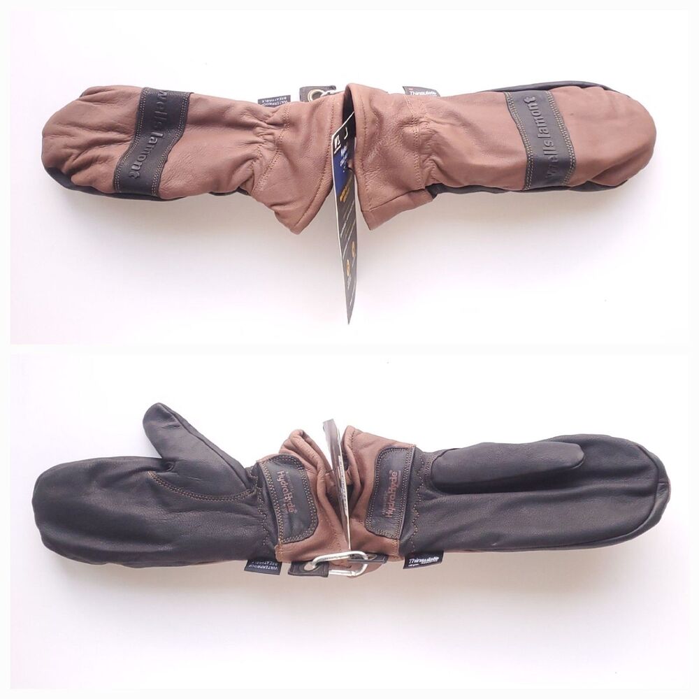 Wells Lamont Hydrahyde Full Finger Glove Mittens XL (Fit smaller) Leather Brown - Picture 5 of 12